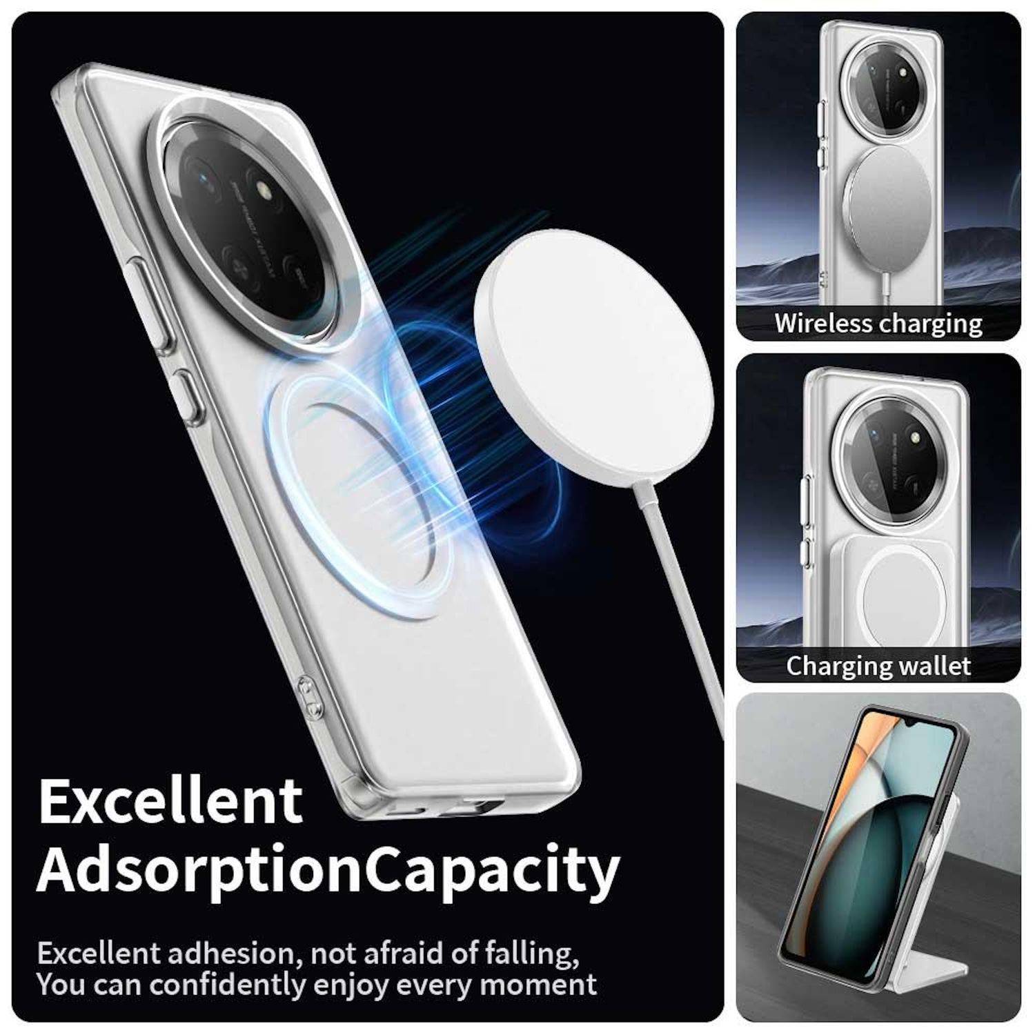 Für Honor Magic 7 Lite Candy Design Magsafe PC Hybrid TPU Schutz Hülle Cover Weiß