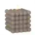 LED Kerze Bubble Würfel Cube Kerze Echtwachs 3D Flamme H: 12,5cm Timer grau LED Kerze Bubble Würfel Cube Kerze Echtwachs 3D Flamme H: 12,5cm Timer grau