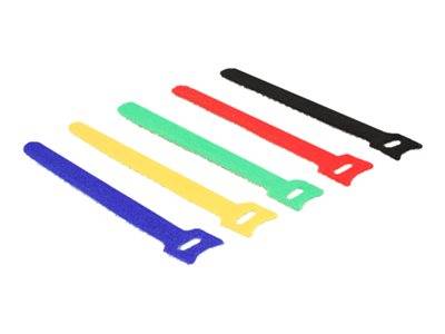 DELOCK Kabelbinder 150mm 10Stk. farbig Klett Installation / Reinigung Kennzeichnung und Befestigung