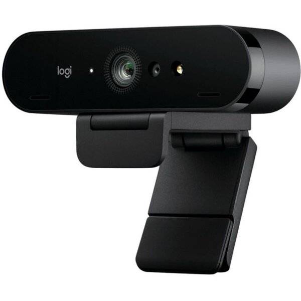 Schwarze Logitech-Webcam mit 