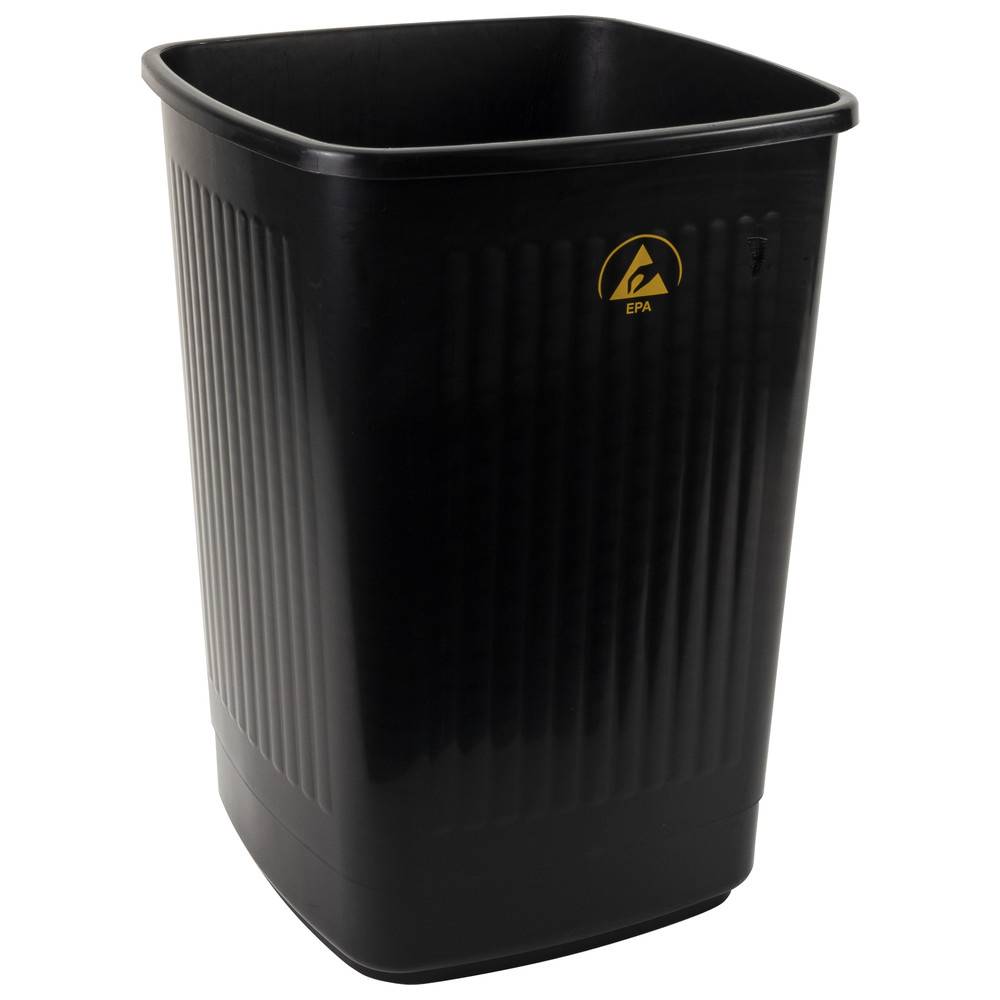 WETEC ESD-Papierkorb mit ESD-Logo, eckig