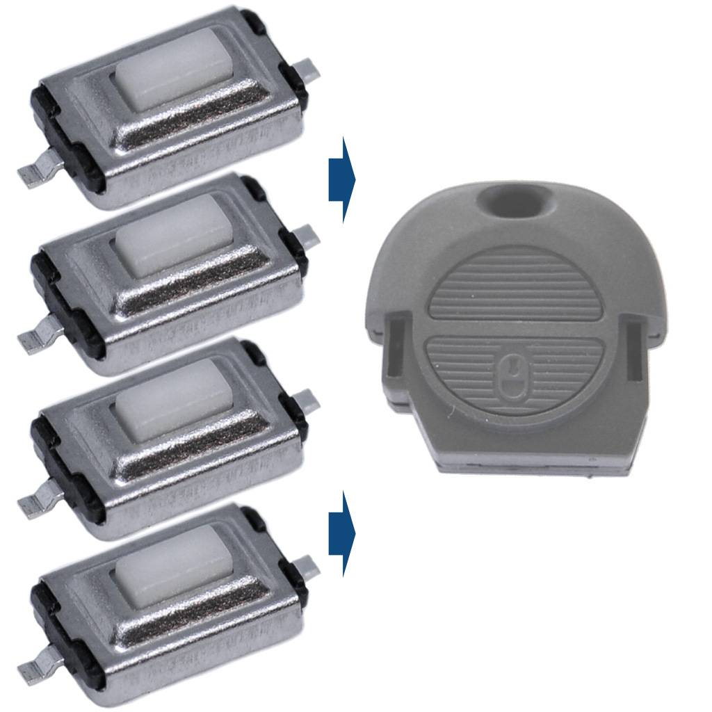 4X Mikrotaster 2 polig 3 x 6 x 2.5 mm kompatibel mit Mercedes, Alfa Romeo, BMW, Citroen, FIAT, Land Rover, Lexus, Mini, Nissan, Peugeot, Smart