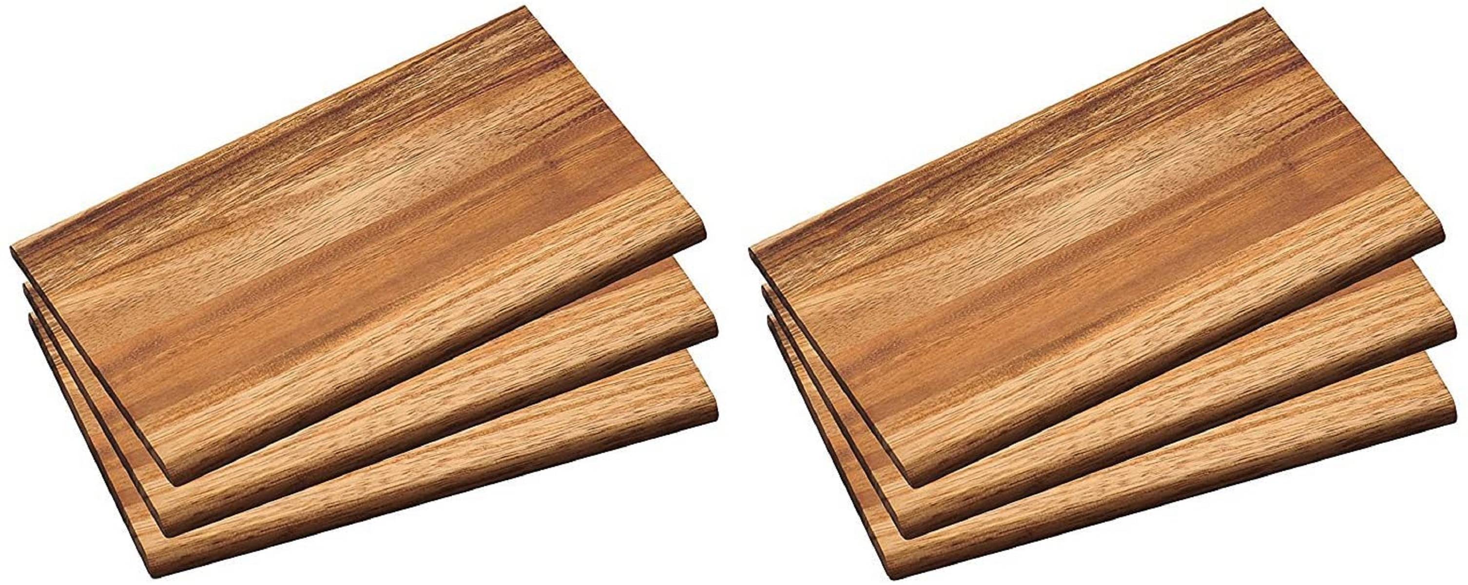 Neustanlo | Frühstücksbrettchen Set | 6er Pack | hochwertiges Akazienholz | robust und langlebig | perfekt für den täglichen Gebrauch