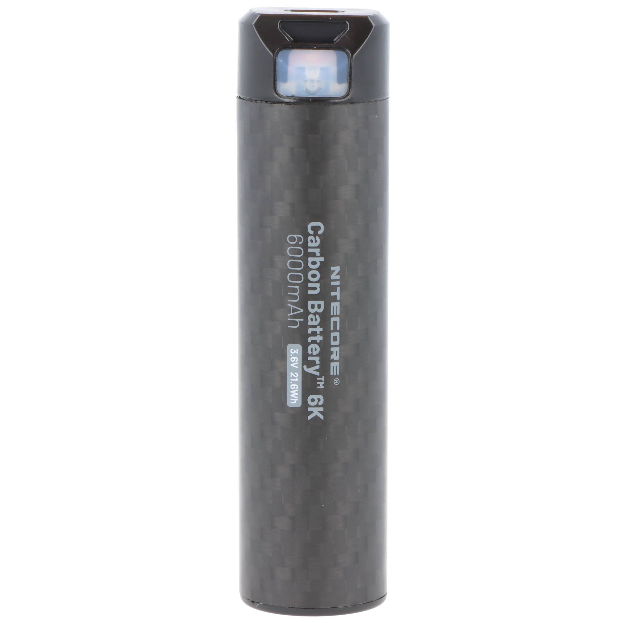 Nitecore Carbon Battery 6K, Powerbank CB6K mit 6000mAh Kapazität, ultraleicht, erhöht die Leuchtzeit vieler Nitecore Sti