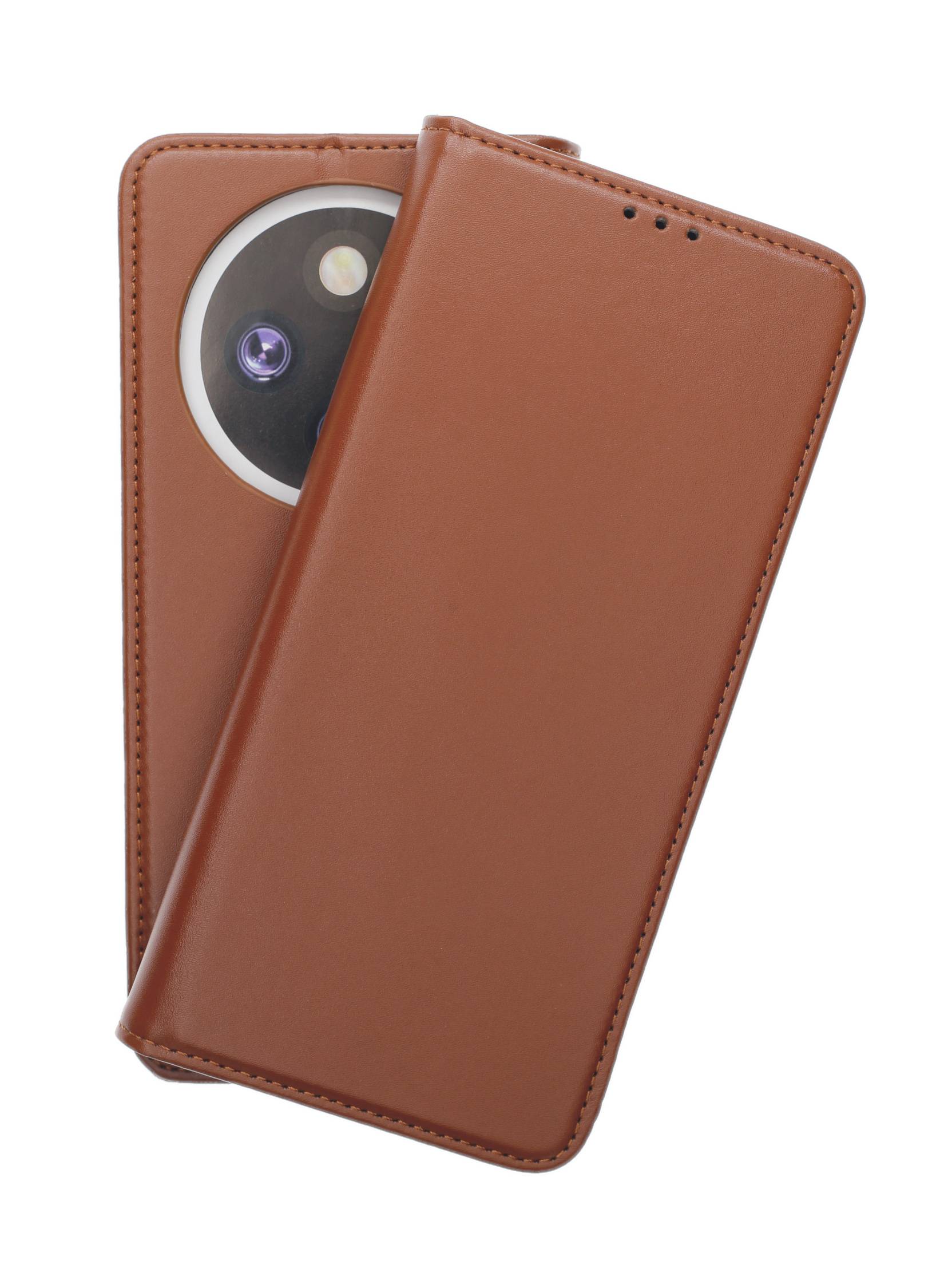 JAMCOVER Echt Leder Bookcase für Xiaomi Redmi 14C - Handytasche mit Kartenfach und Standfunktion