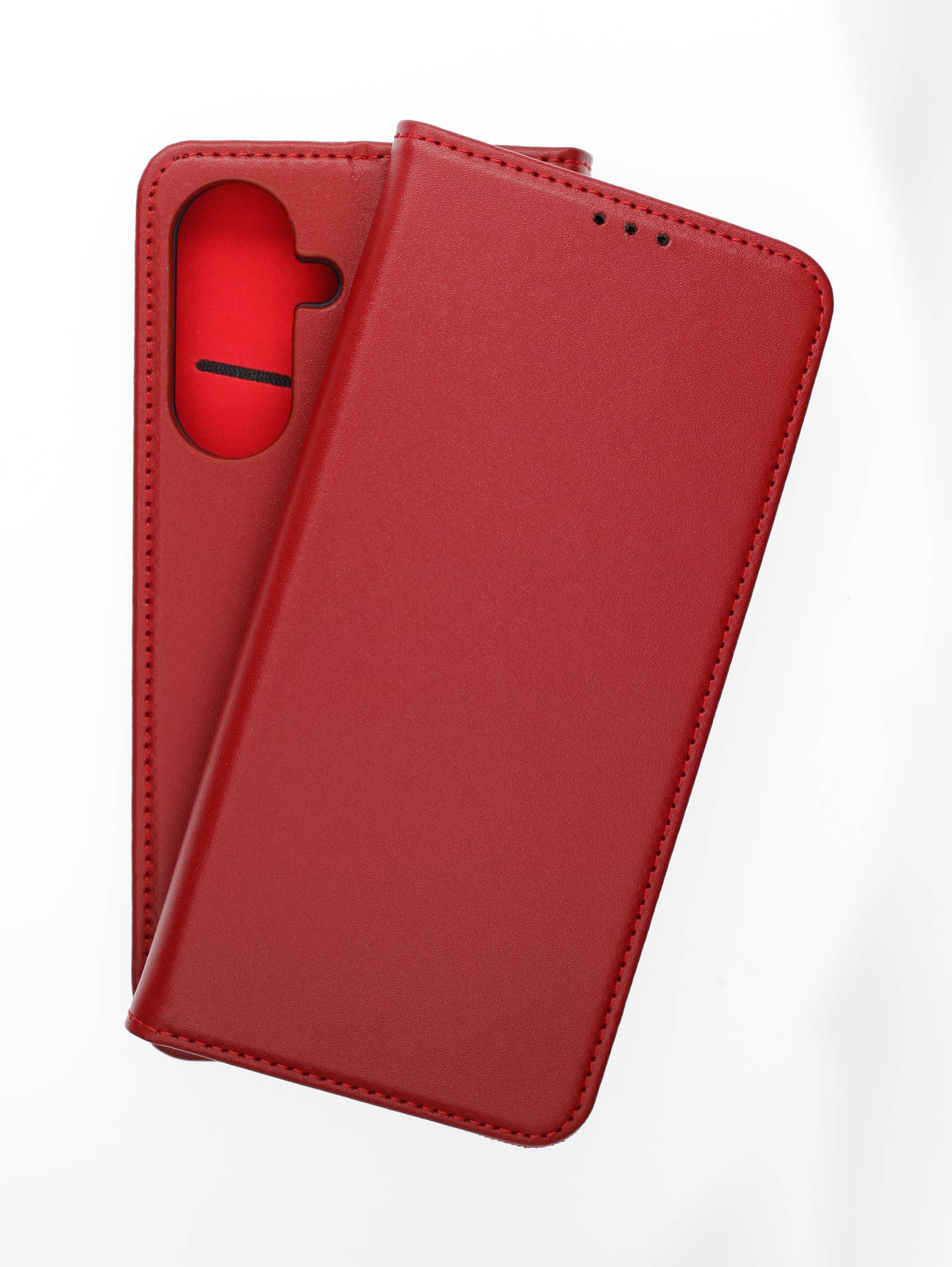Echt Leder Bookcover Weinrot für Samsung Galaxy A17, Galaxy A17 5G