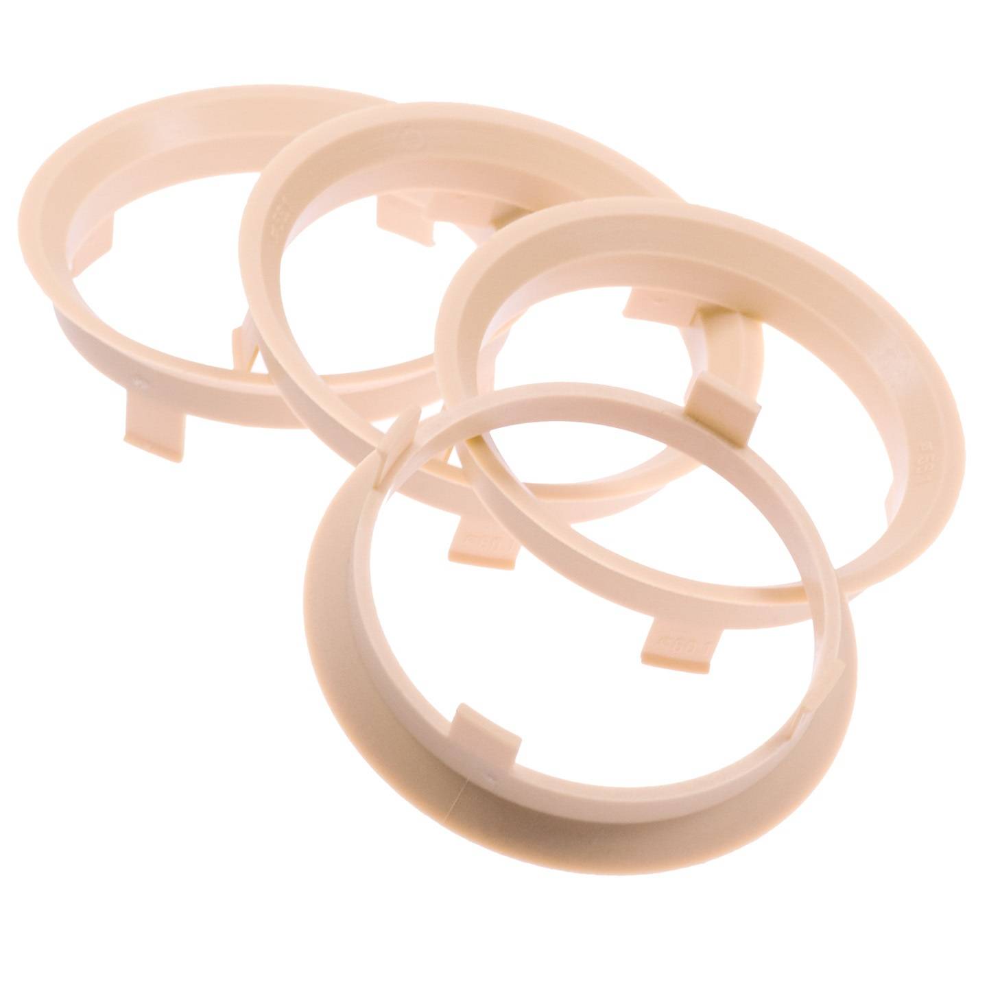 4x BRANDT Zentrierringe 60,1 x 56,1 mm beige Radnabe Felgen Ringe kompatibel mit AEZ Dezent Dotz Enzo Honda u.a.