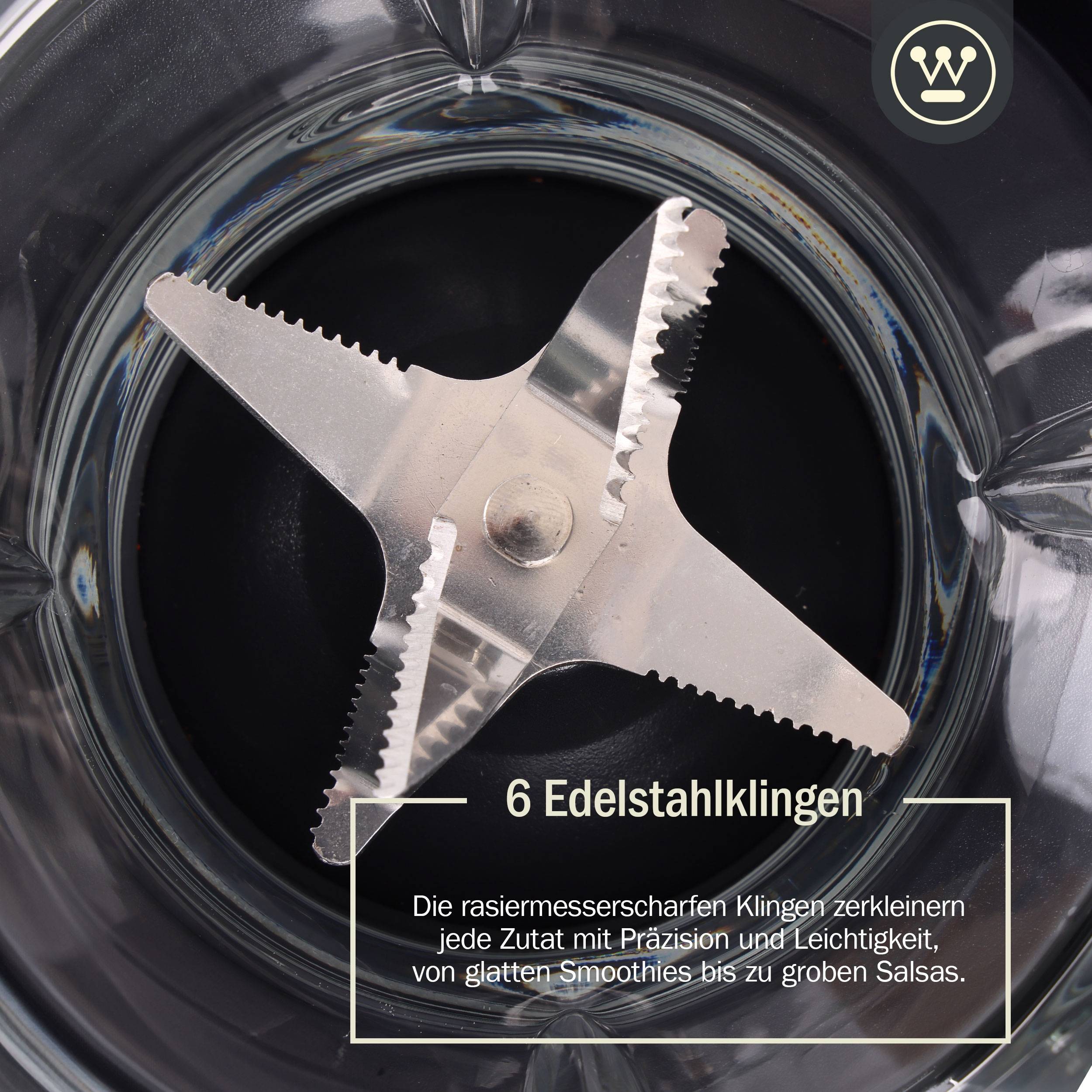 Westinghouse Standmixer Bamboo Serie, Geschwindigkeitseinstellung, 1.75L, 1000 W