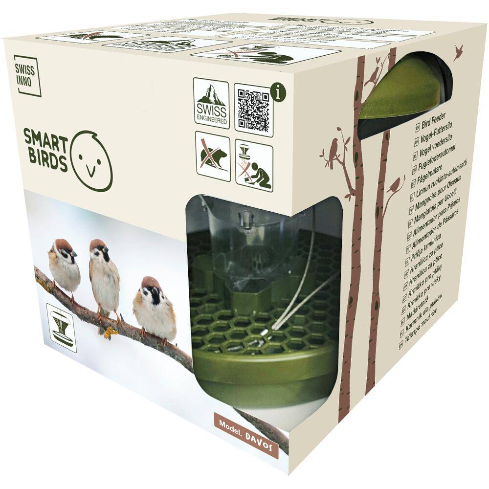 SWISSINNO Vogel-Futtersilo Davos dunkelgrün