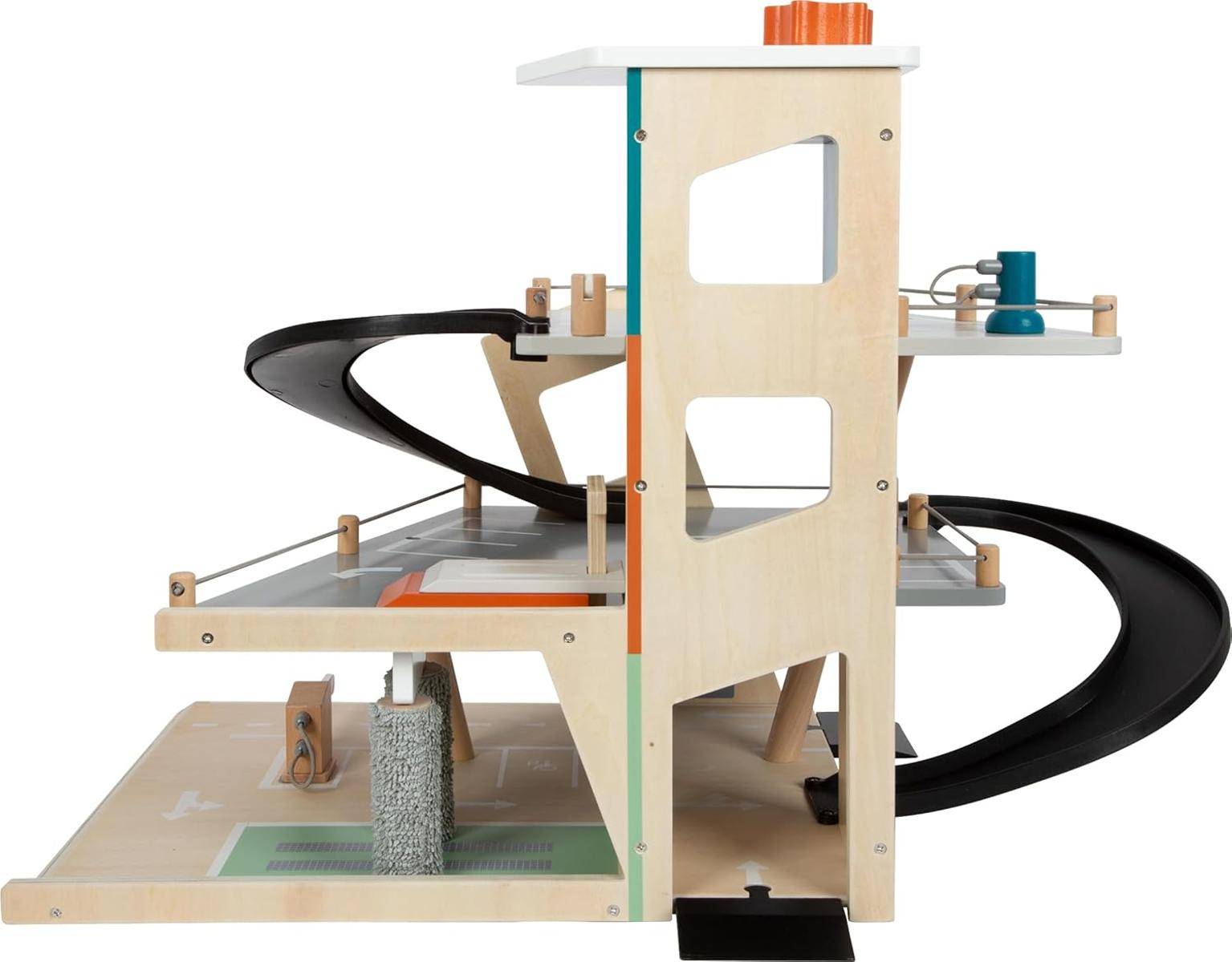 Small Garage Rallye 3 Ebenen 2 Rampen 2 Holzautos 3+ 12357 Parkgarage