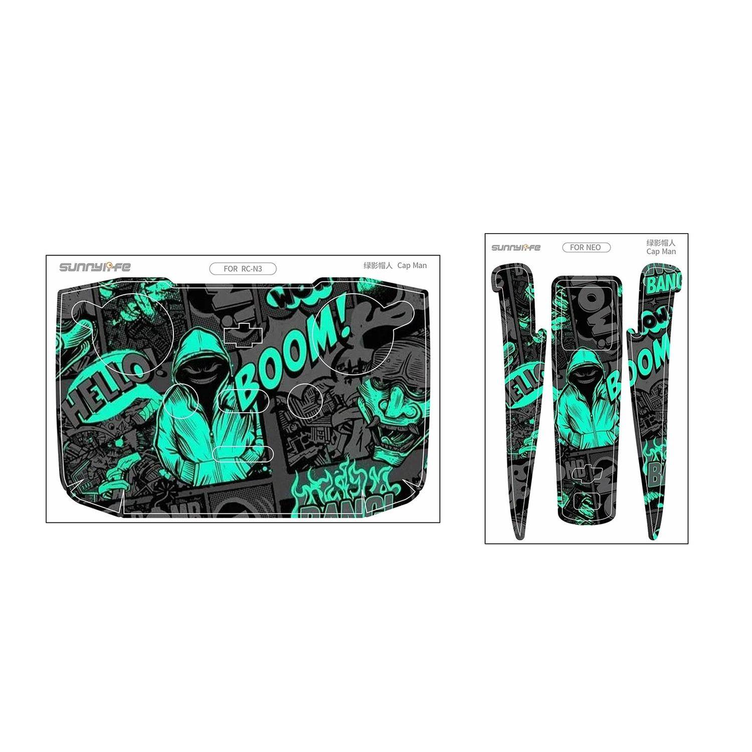 Für DJI Neo Drohne und Controller Gehäuse Design Aufkleber Schutz Folie Zubehör