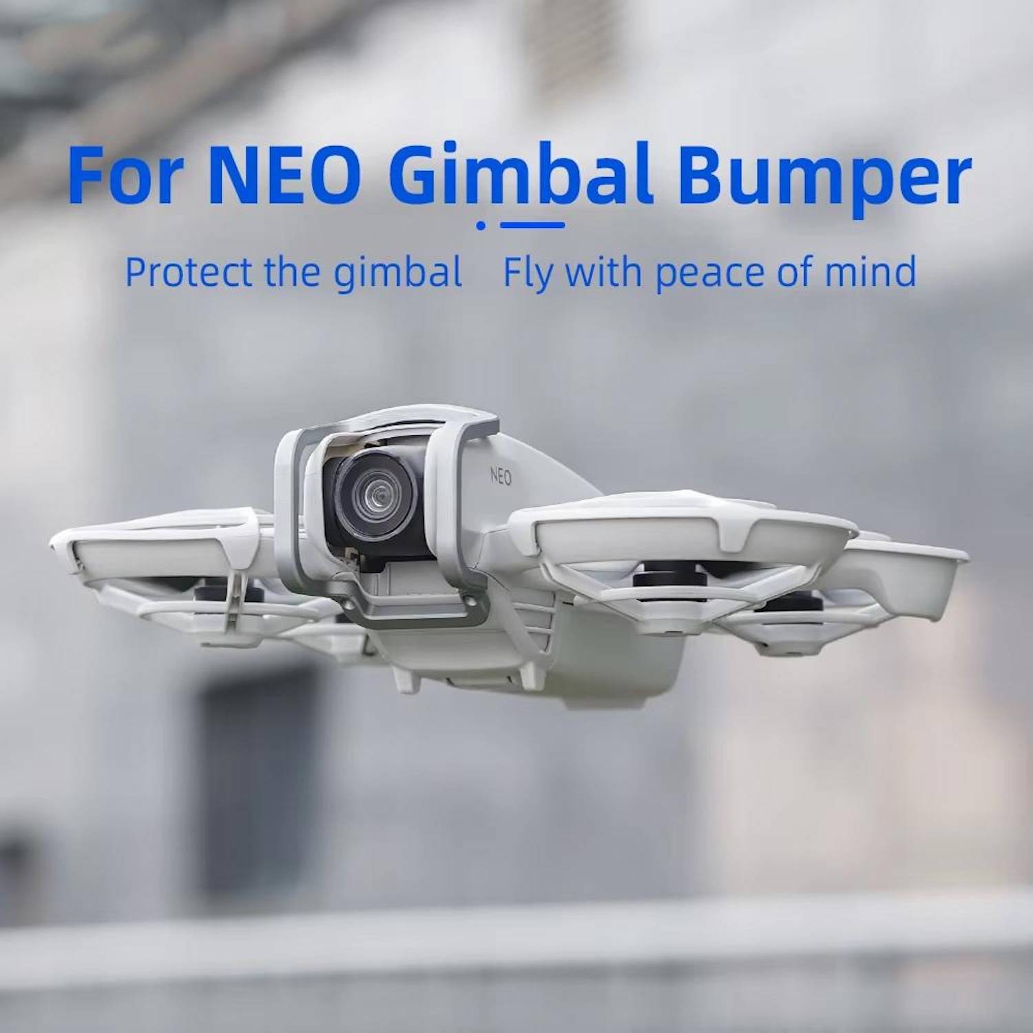 DJI Neo BRDRC Metall - Bumper Crash Bar – Gimbal Linsen & Objektivschutz Silber