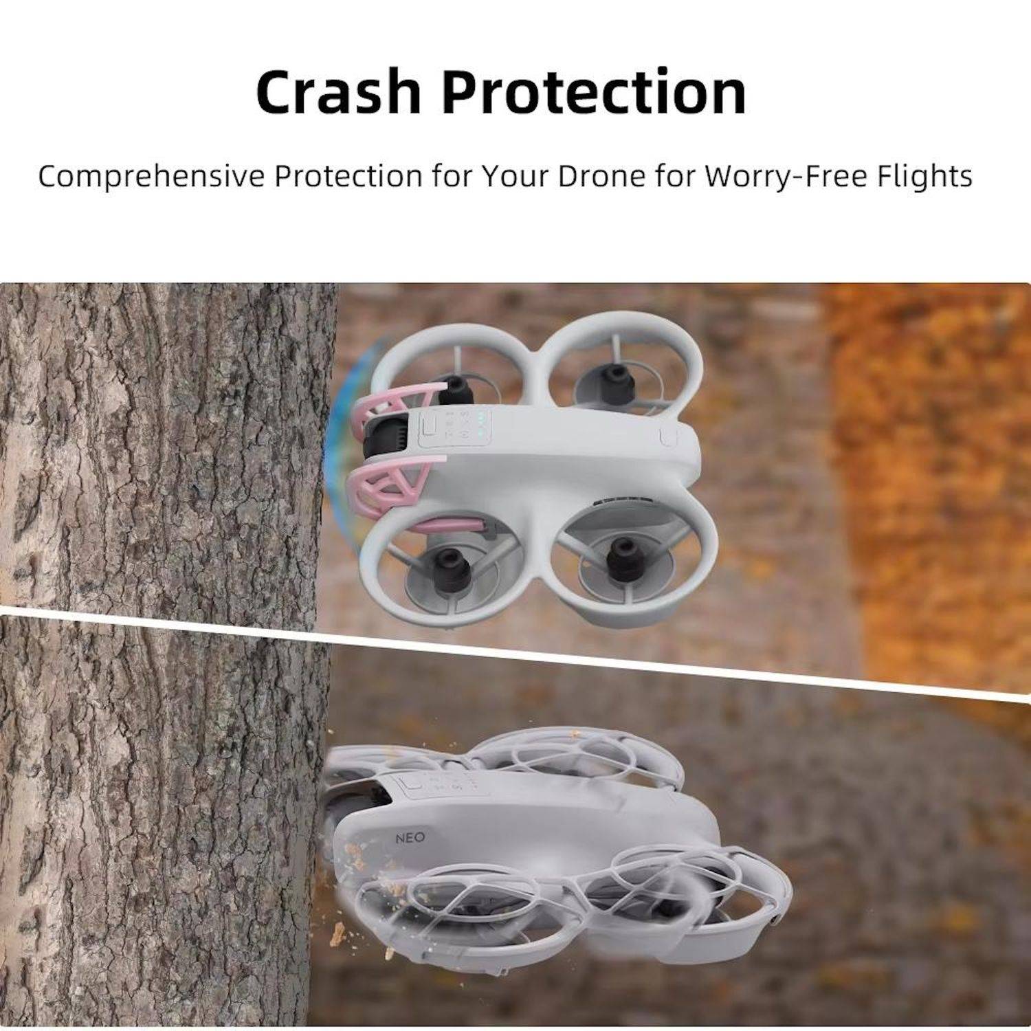 Für DJI Neo BRDRC Gimbal Bumper Anti Stoß Kollisionsstangen Schutz Zubehör Rosa