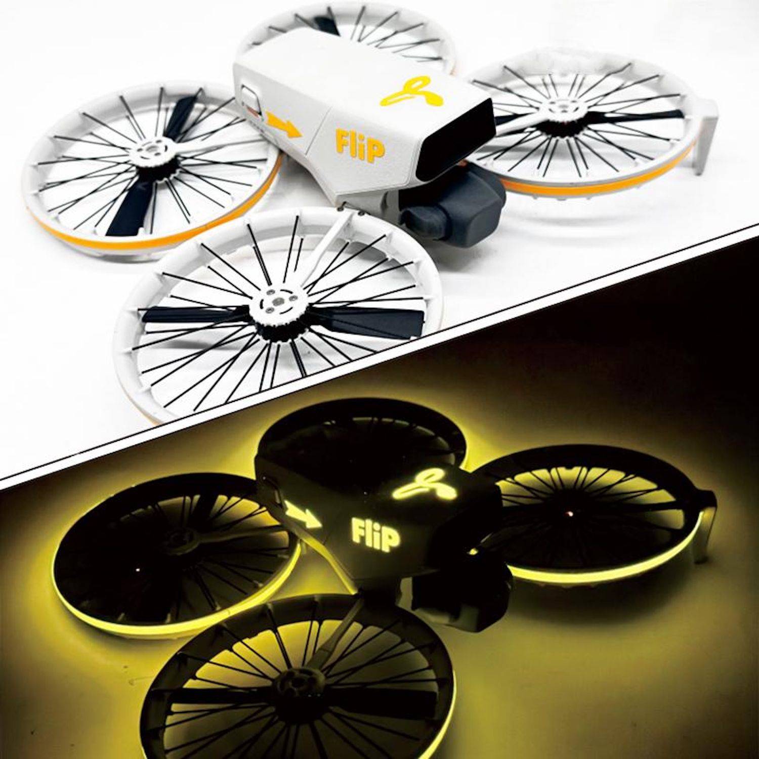 Für DJI Flip CQT Luminous Light-Up Sticker Leuchtender Drohnen Aufkleber Gelb