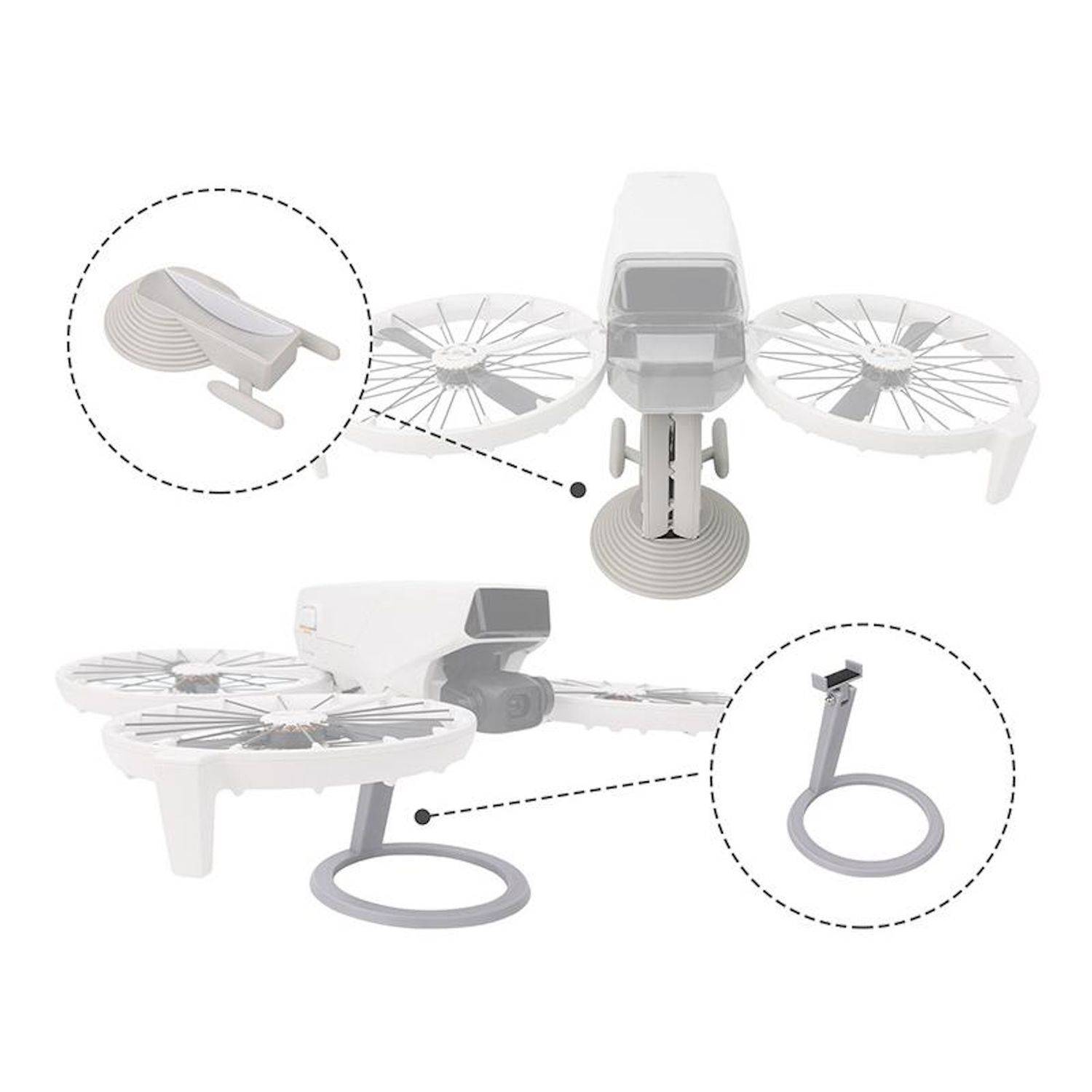 Für DJI Flip Drohne Halterung Desktop Display Aufstellungshalterung Ständer Grau