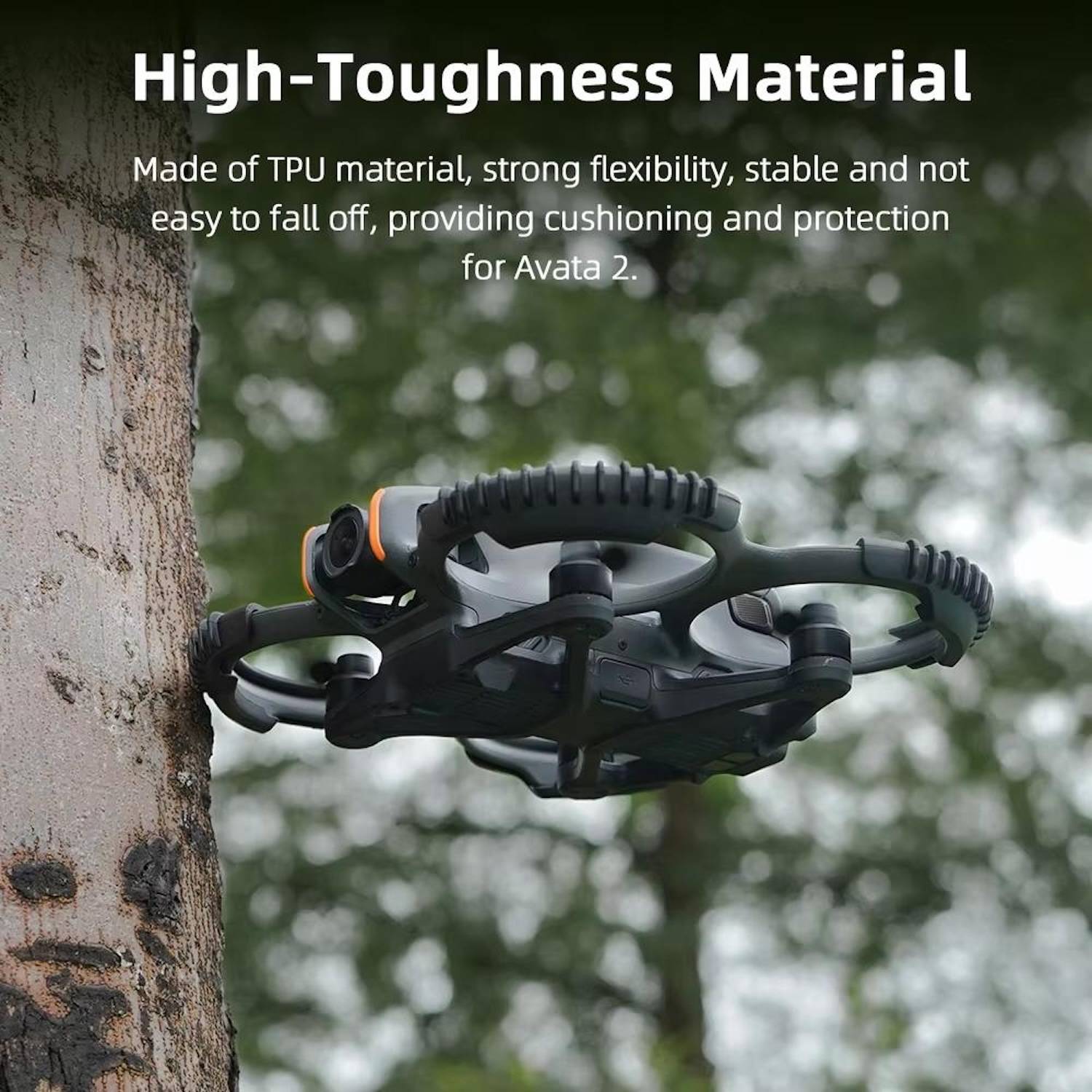 Für DJI Avata 2 BRDRC 4er Set Paddle Schutz Bumper Anti Kollision Ringe Orange