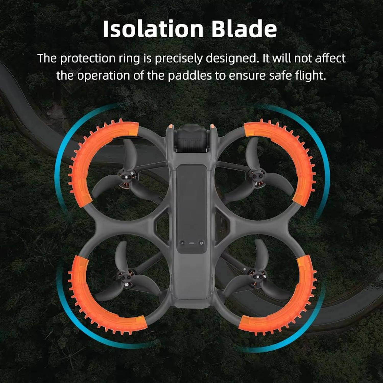 Für DJI Avata 2 BRDRC 4er Set Paddle Schutz Bumper Anti Kollision Ringe Orange