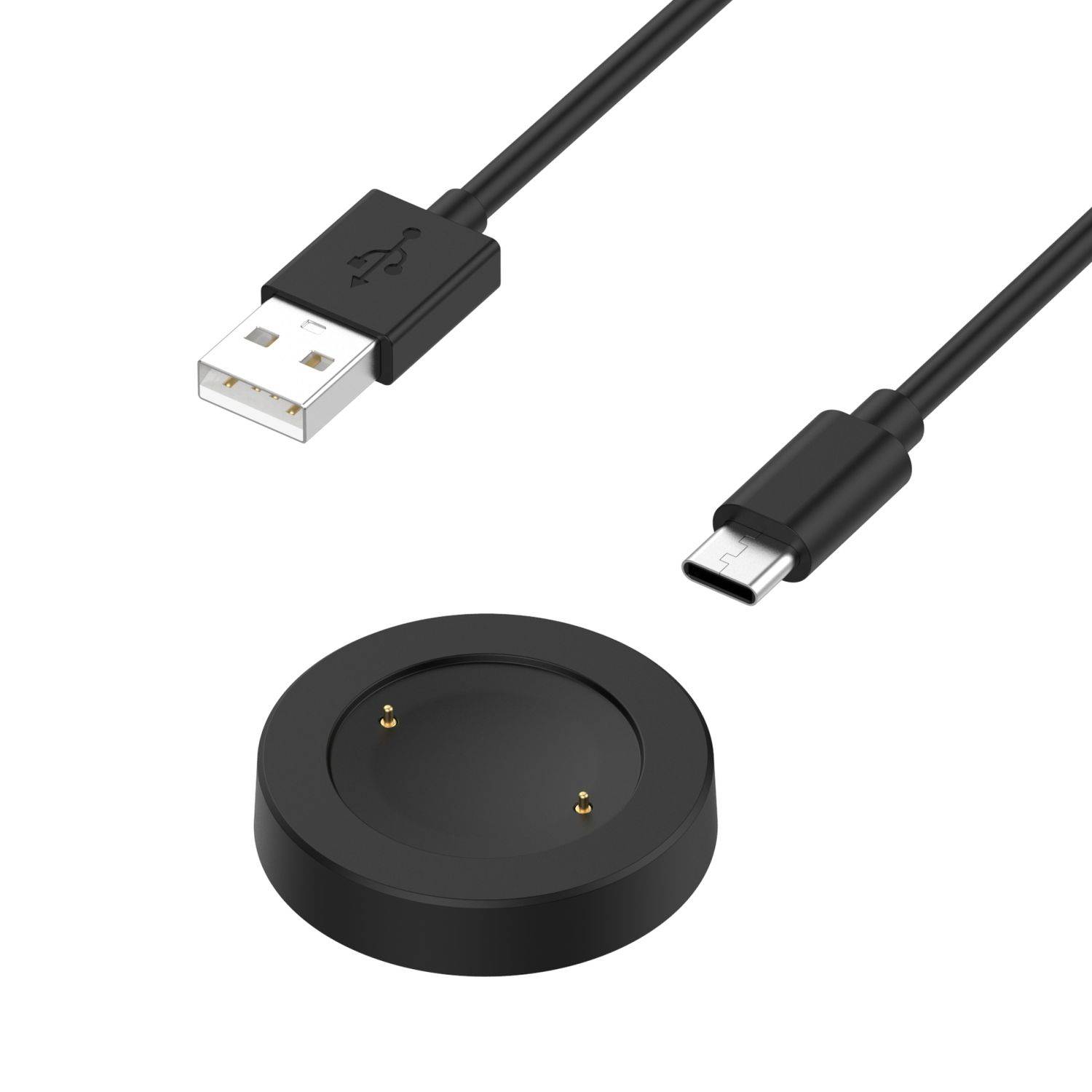 Für Honor Watch 5 USB-C Magnetisches Interface Smart Ladekabel 1 Meter Schwarz