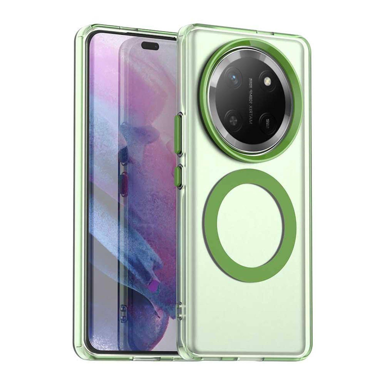 Für Honor Magic 7 Lite Candy Design Magsafe PC Hybrid TPU Schutz Hülle Cover Grün