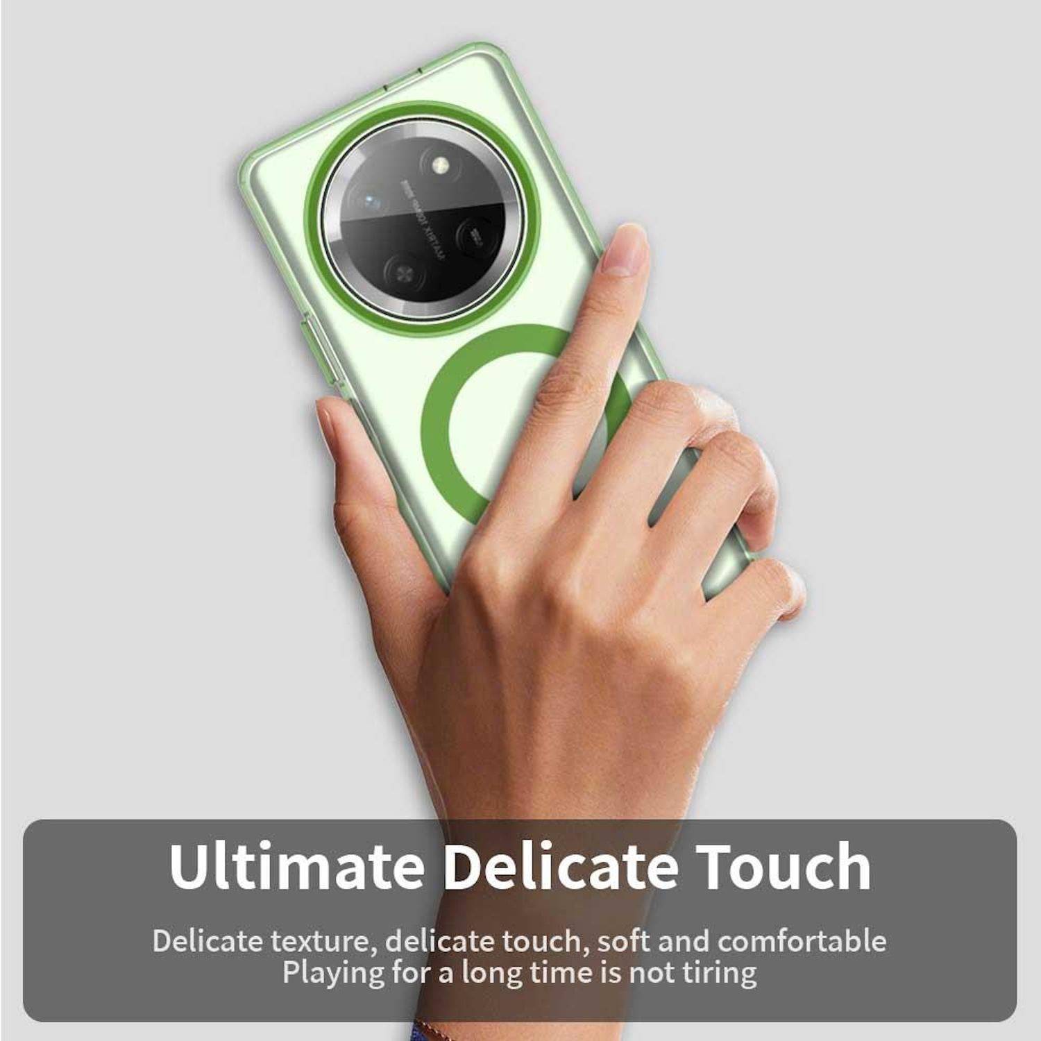 Für Honor Magic 7 Lite Candy Design Magsafe PC Hybrid TPU Schutz Hülle Cover Grün