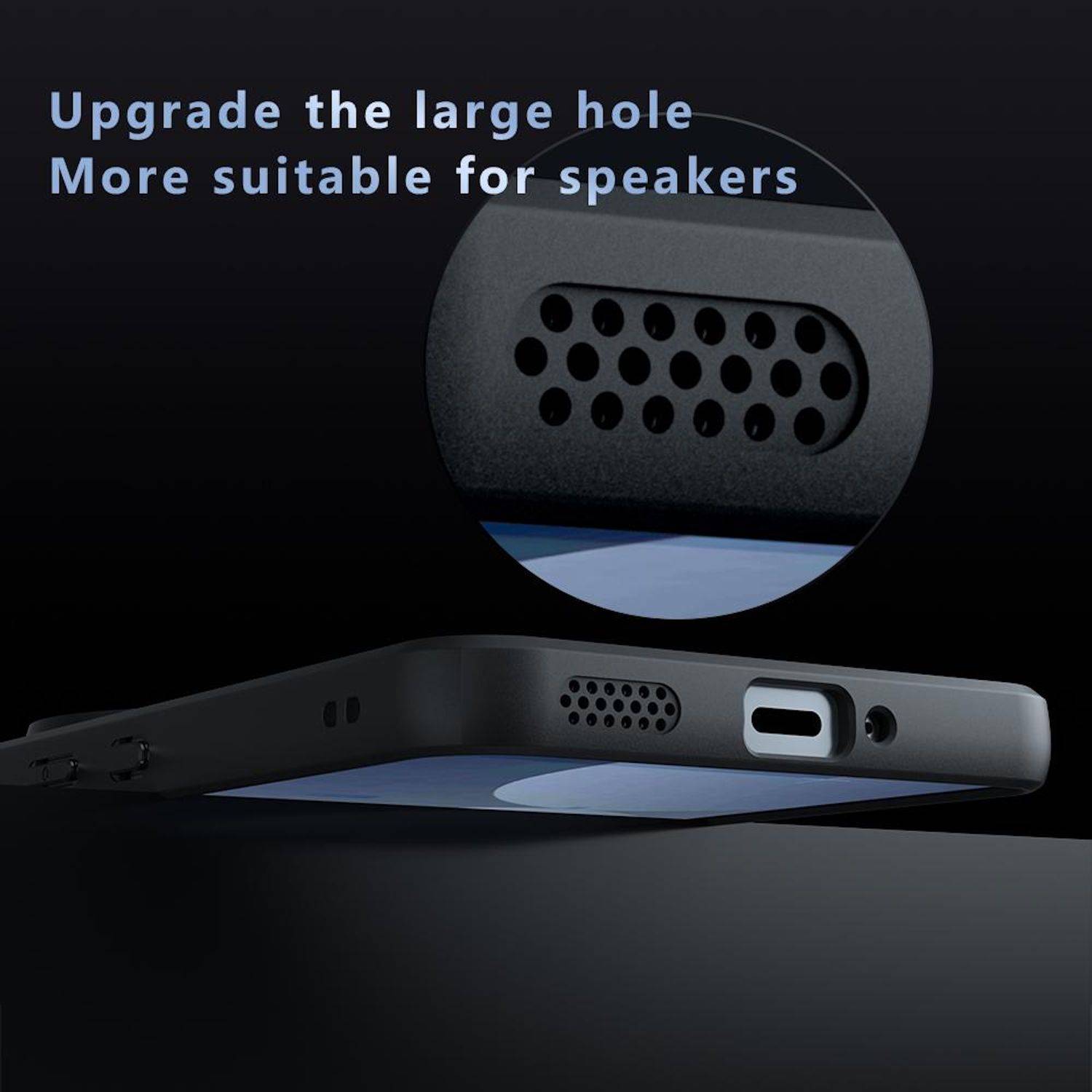 Für Nothing Phone 3a Pro Armor Big Design TPU / PC Hybrid Schutz Hülle Schwarz