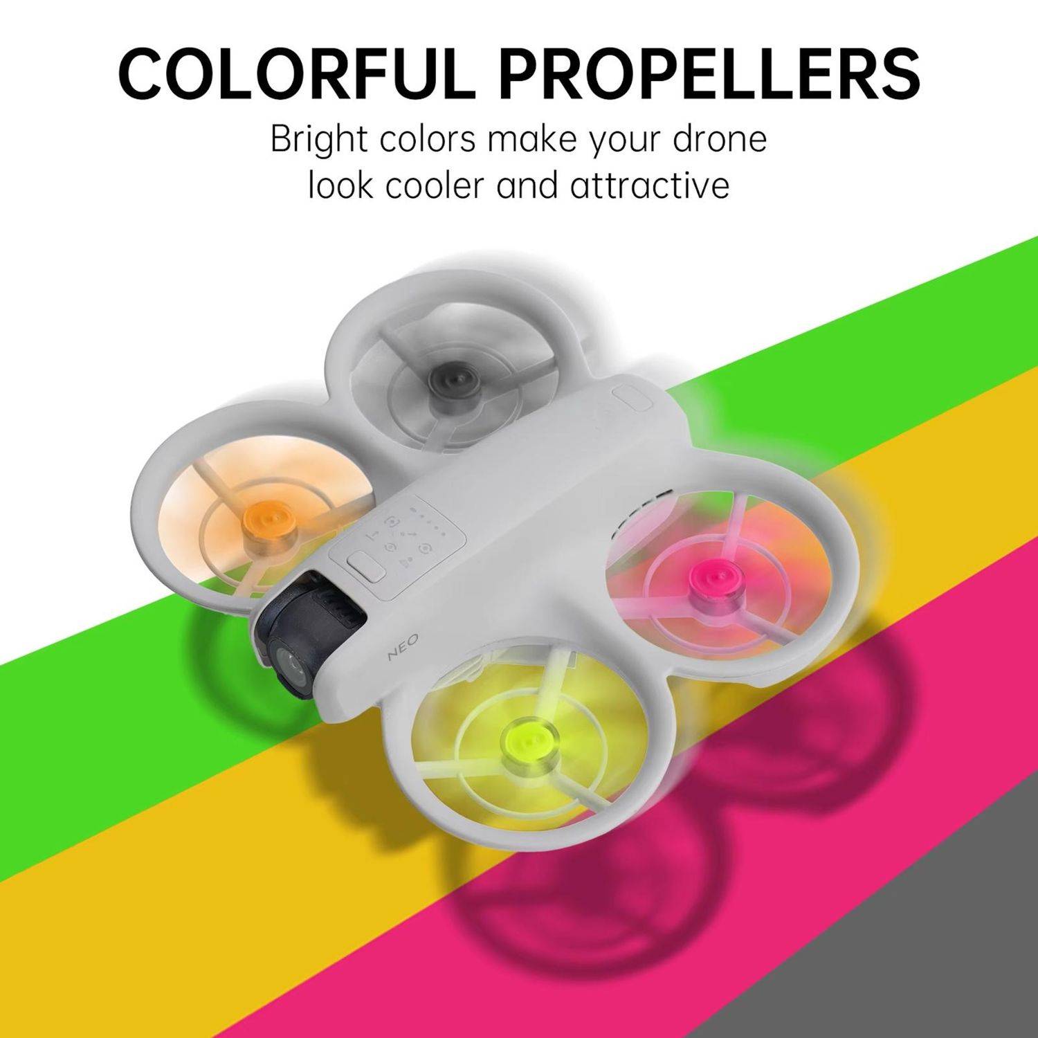 Für DJI Neo Drohne RCSTQ 1 Paar Farbenfrohe Ersatz Propeller Blätter Gear Rosa/