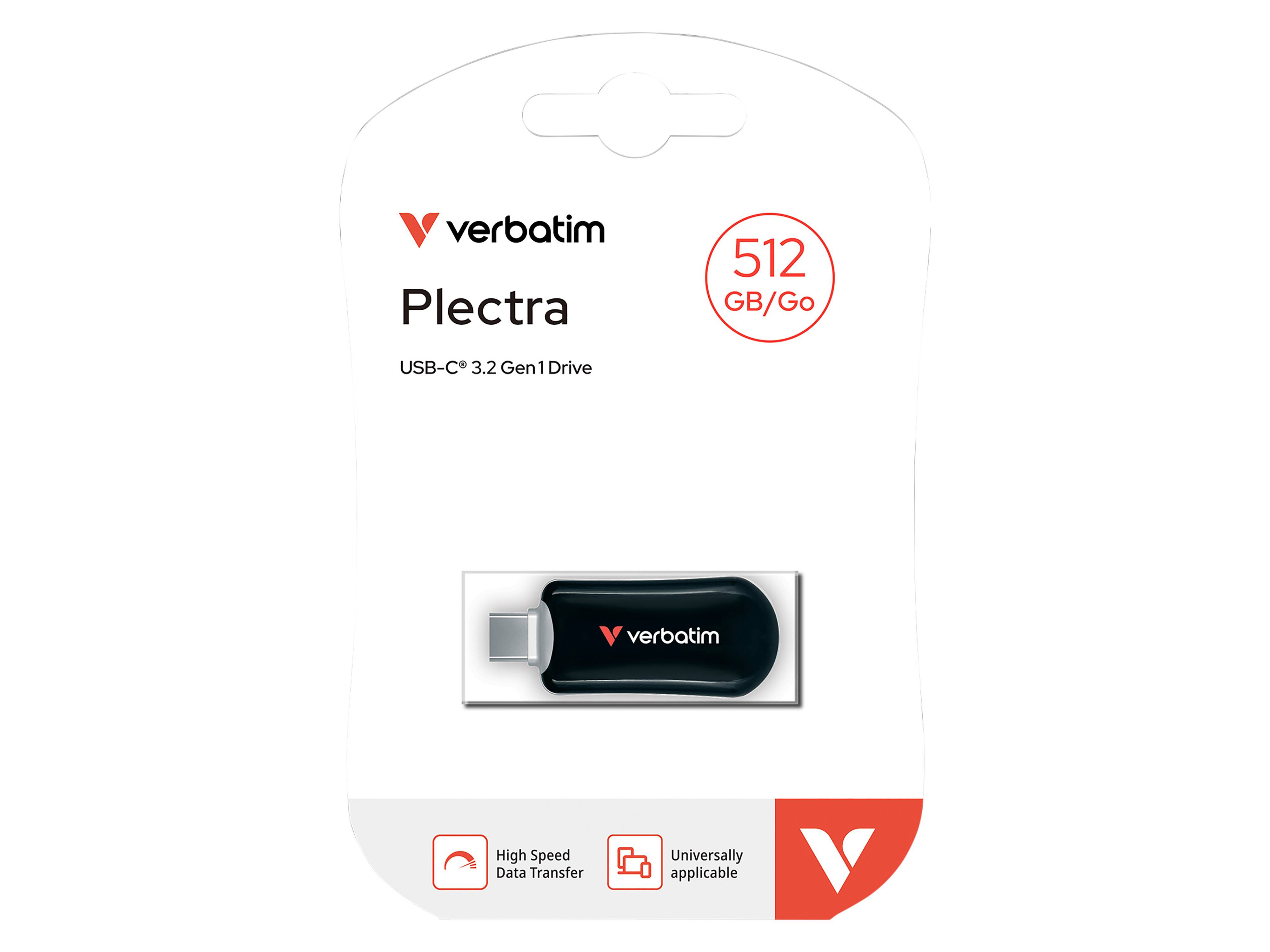 VERBATIM USB-C Stick Plectra 30227 USB 3.2 512GB schwarz