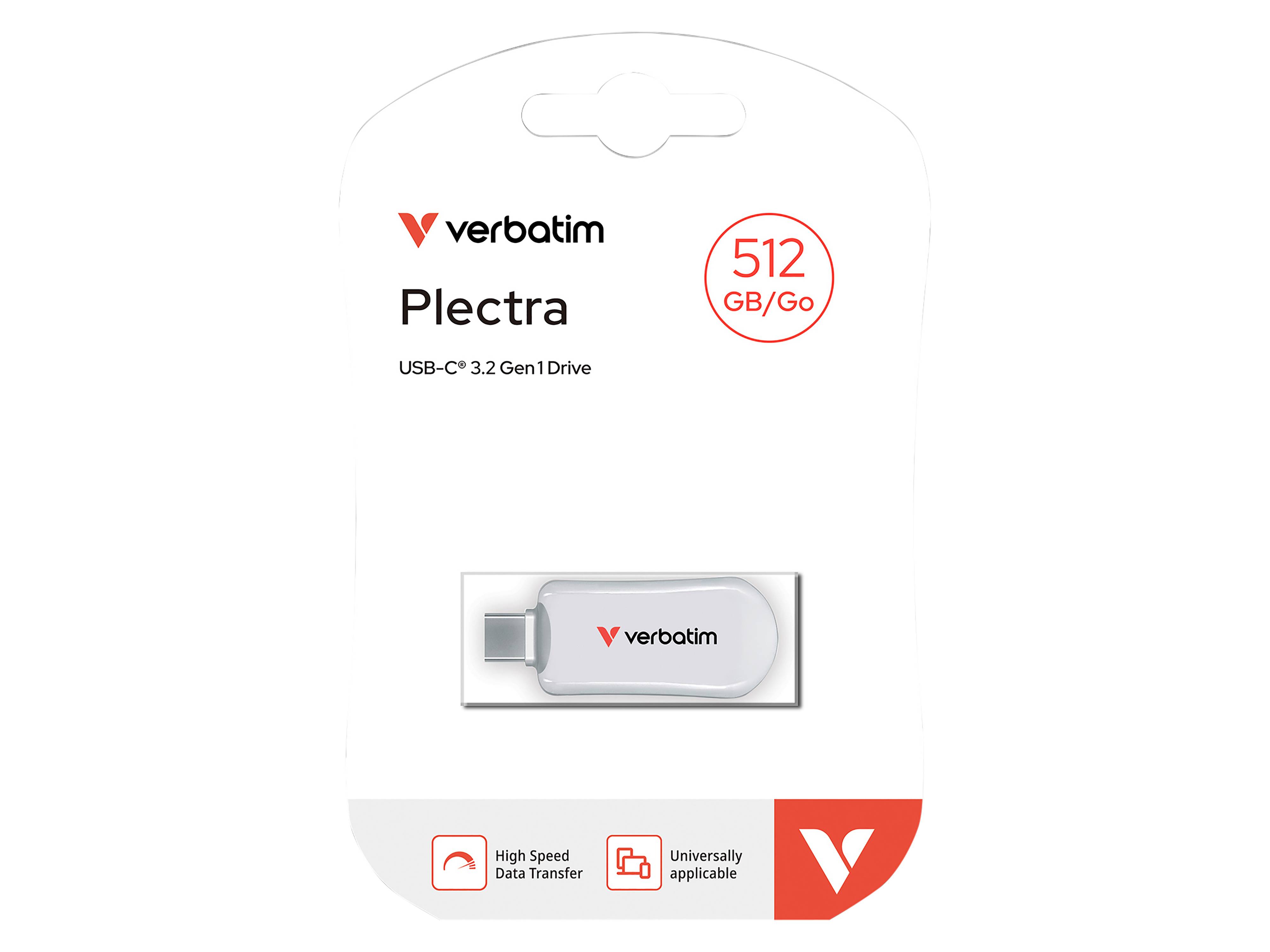VERBATIM USB-C Stick Plectra 30231 USB 3.2 512GB weiß