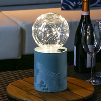 LED Solar Tischlampe GLOW grün Kugelleuchte mit Drahtlichterkette für Terrasse LED Solar Tischlampe GLOW grün Kugelleuchte mit Drahtlichterkette für Terrasse