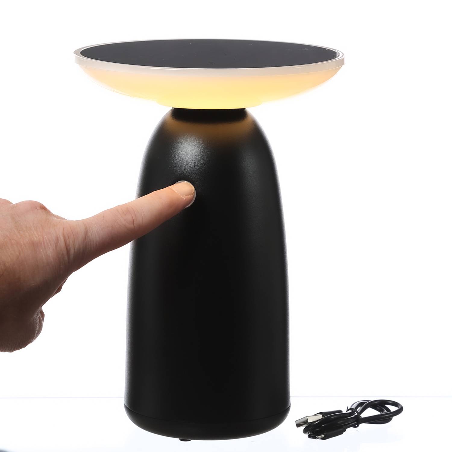 LED Solar Tischleuchte 3 Lichtstufen Tischlampe Dekoleuchte Garten Terrasse