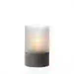 LED Solar Windlicht Solar Kerze Glas mit Lichtsensor flackernd Tischleuchte grau LED Solar Windlicht Solar Kerze Glas mit Lichtsensor flackernd Tischleuchte grau