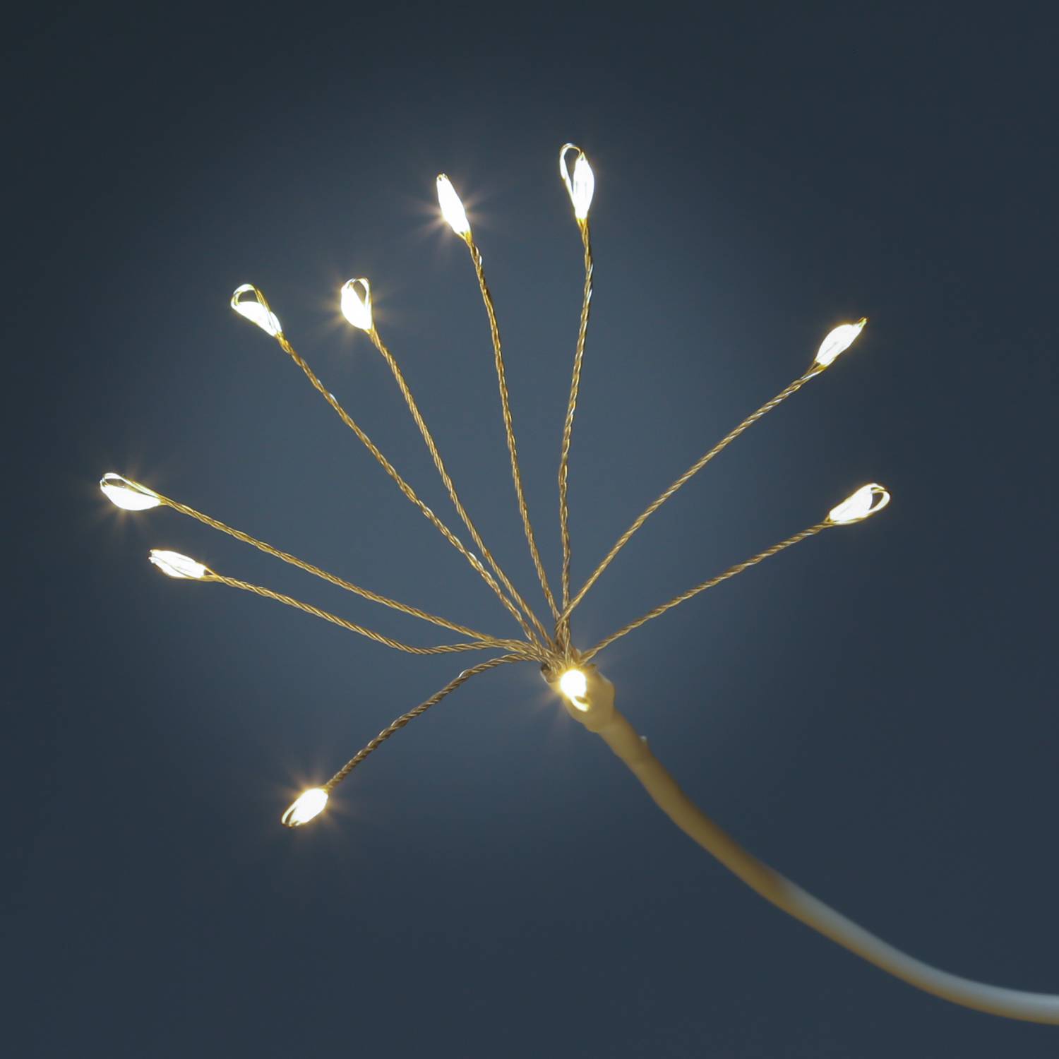 LED Solarstab Feuerwerk Gartendeko Gartenstecker 80cm Solarleuchte Sensor weiß