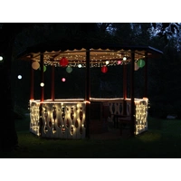 LED Solar Lampion Festival Hängeleuchte Balkon Terrasse D: 25cm Sensor blau LED Solar Lampion Festival Hängeleuchte Balkon Terrasse D: 25cm Sensor blau