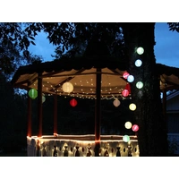 LED Solar Lampion Festival Hängeleuchte Balkon Terrasse D: 25cm Sensor blau LED Solar Lampion Festival Hängeleuchte Balkon Terrasse D: 25cm Sensor blau