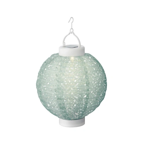 LED Solar Lampion mit Muster grün D: 20cm Party Balkon Terrasse Gartenlampion LED Solar Lampion mit Muster grün D: 20cm Party Balkon Terrasse Gartenlampion