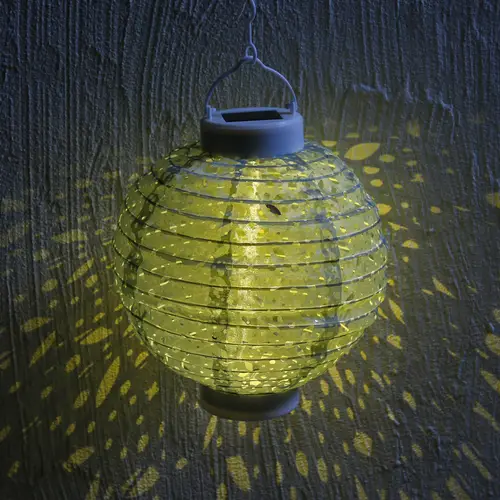 LED Solar Lampion mit Muster grün D: 20cm Party Balkon Terrasse Gartenlampion LED Solar Lampion mit Muster grün D: 20cm Party Balkon Terrasse Gartenlampion