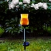 LED Solarstab Gartenstecker Gartendekoration Kelch amber Glas Lichtsensor LED Solarstab Gartenstecker Gartendekoration Kelch amber Glas Lichtsensor