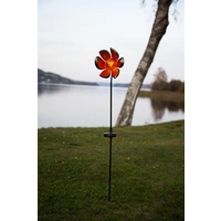 LED-Solarstab "Flora"- schwarz - amber LED - Glaskugel in Blüte - 84cm - Sensor LED-Solarstab "Flora"- schwarz - amber LED - Glaskugel in Blüte - 84cm - Sensor