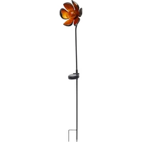 LED-Solarstab "Flora"- schwarz - amber LED - Glaskugel in Blüte - 84cm - Sensor LED-Solarstab "Flora"- schwarz - amber LED - Glaskugel in Blüte - 84cm - Sensor