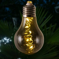 LED Solar Lichterkette 10 Glühbirne rauchig grau 4,5m 2Modi Retro Garten Balkon LED Solar Lichterkette 10 Glühbirne rauchig grau 4,5m 2Modi Retro Garten Balkon