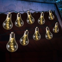 LED Solar Lichterkette 10 Glühbirne rauchig grau 4,5m 2Modi Retro Garten Balkon LED Solar Lichterkette 10 Glühbirne rauchig grau 4,5m 2Modi Retro Garten Balkon