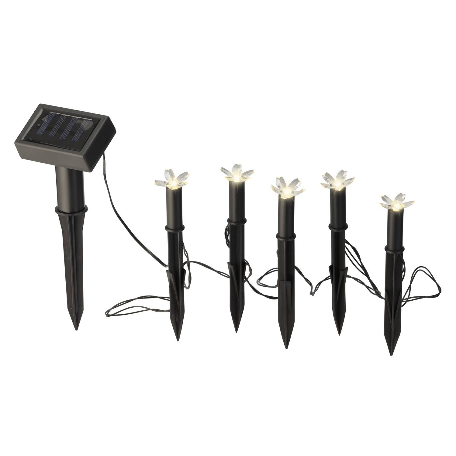 LED Solar Lichterkette Blumen Beetstecker Gartenstecker Garten Lichtsensor