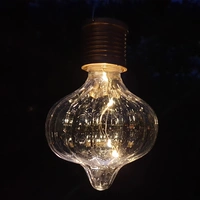 LED Solar Glühbirne Kugelleuchte Solarleuchte Terrasse Balkon Gartendeko klar LED Solar Glühbirne Kugelleuchte Solarleuchte Terrasse Balkon Gartendeko klar