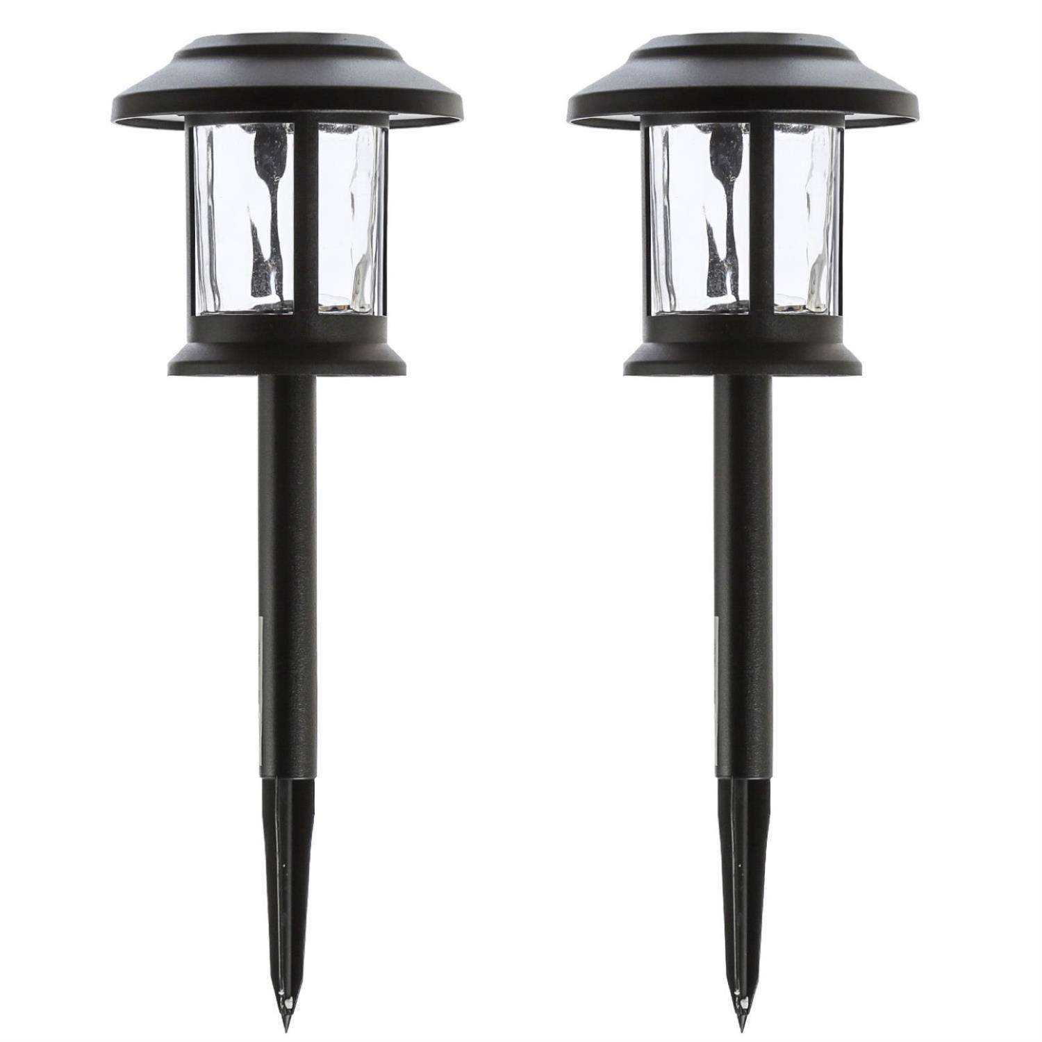 LED Solar Gartenleuchte 3in1 Laterne/Hängeleuchte/Wegleuchte Lichtsensor 2er Set