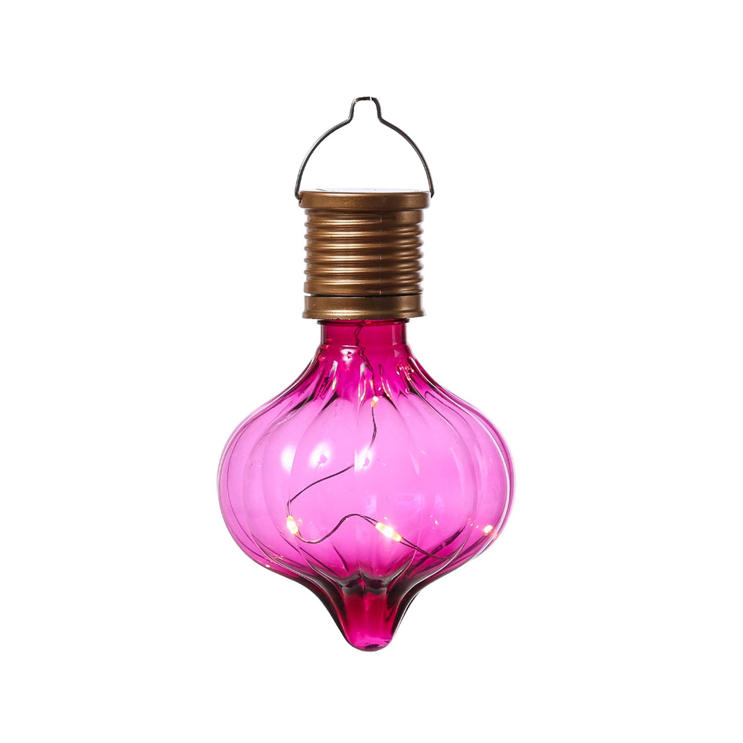 LED Solar Glühbirne Kugelleuchte Solarleuchte Terrasse Balkon Garten bunt 4Stück