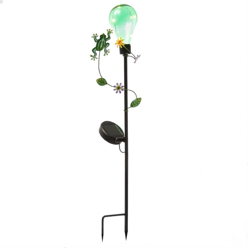 LED Solar Gartenstecker Frosch Erdspieß Glühbirne für Garten Balkon H: 84cm LED Solar Gartenstecker Frosch Erdspieß Glühbirne für Garten Balkon H: 84cm