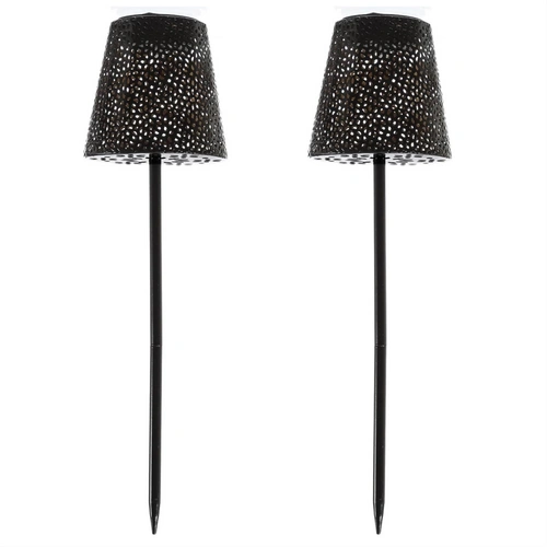 LED Solar Gartenleuchten Blumenmuster Gartenstecker Erdspieß Wegleuchte 58cm 2St LED Solar Gartenleuchten Blumenmuster Gartenstecker Erdspieß Wegleuchte 58cm 2St