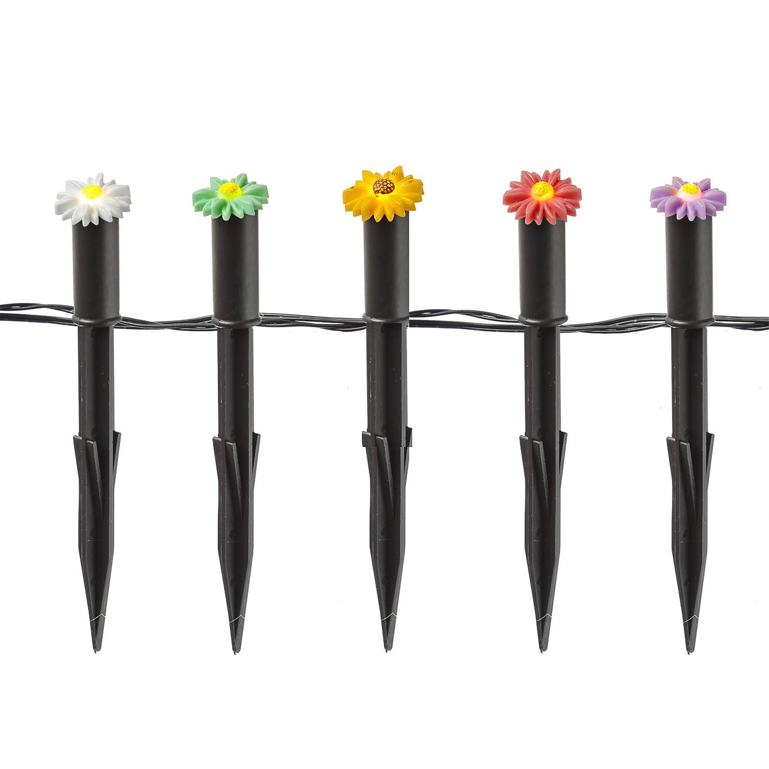 LED Solar Lichterkette Blumen Beetstecker Gartenstecker Stabbeleuchtung Sensor