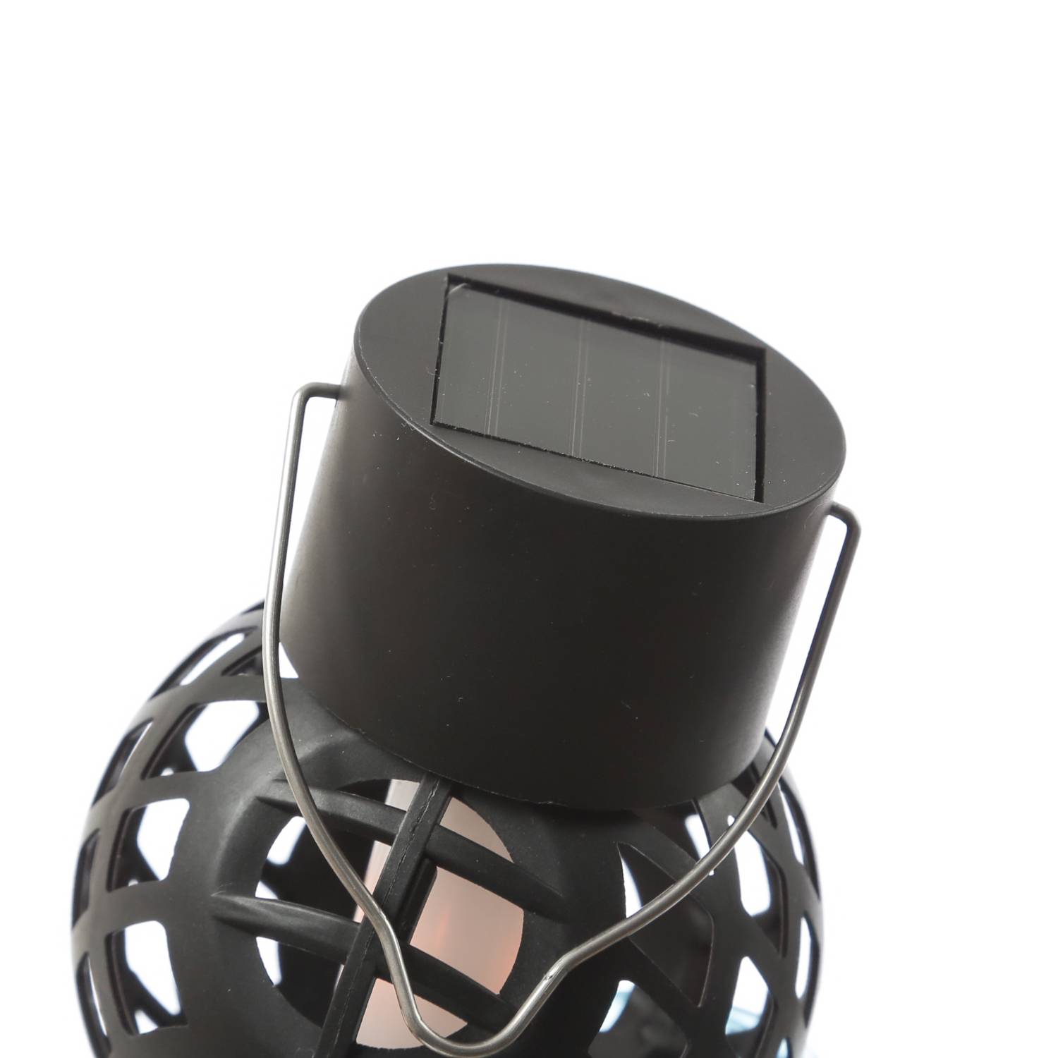 LED Solar Hängeleuchte Feuerball Garten Balkon Kugelleuchte mit Flammeneffekt