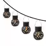 LED Solar Hängeleuchte Feuerball Garten Balkon Kugelleuchte Flammeneffekt 4St. LED Solar Hängeleuchte Feuerball Garten Balkon Kugelleuchte Flammeneffekt 4St.